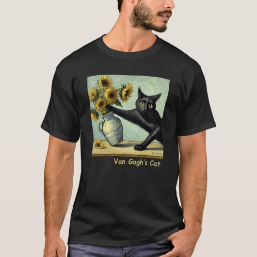 T-shirt Van Goghs Cat friends (Devant)