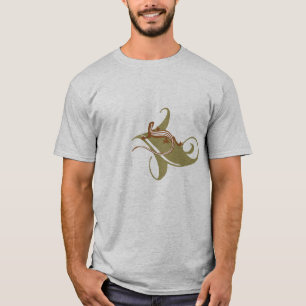 T-shirt van hagedis (voor en achter)