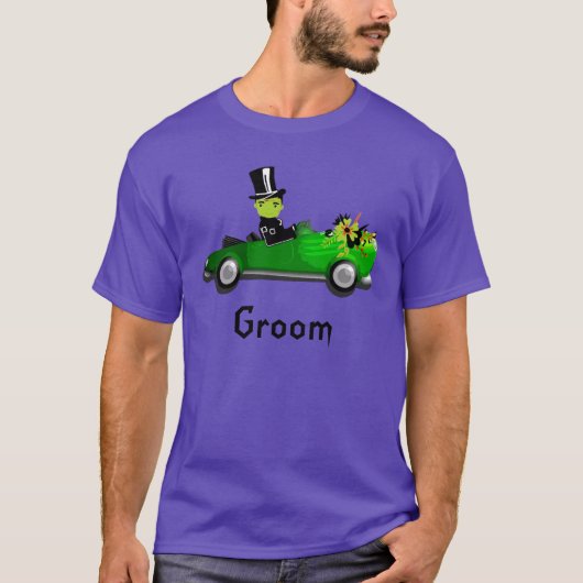 T-shirt van Halloween Wedding Groom Frankenstein (Voorkant)