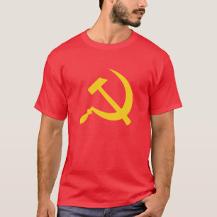 T-shirt van hamer en sikkelvormige mannen