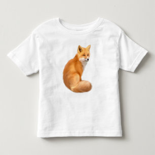 T-shirt van het Kind met een vloeiend rood vos