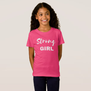 T-shirt van het Kind van de Sterke Meisjes (White