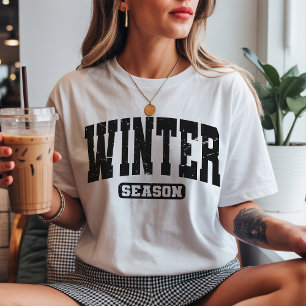 T-shirt van het Vintage Winterseizoen, T-shirt van