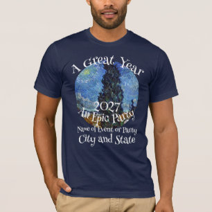 T-shirt Van HG FV LF Gogh Soirée Crânes Dîner Vacances Voy