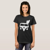 T-shirt Van Hippie Camper avec Surfboards aka Indian Feed (Devant entier)