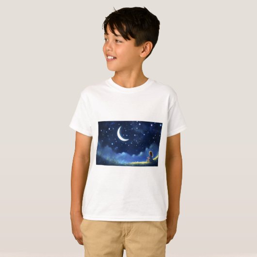 T-shirt van kinderen met Good Night Print (Voorkant volledig)