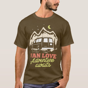 T-shirt Van Love Camping Adventure Bus extérieur