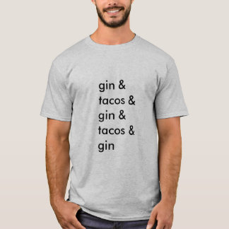 T-shirt van mannen en tacos (basis)