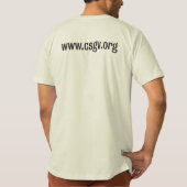 T-shirt van organisch Afbeelding van Pistolen (Achterkant)