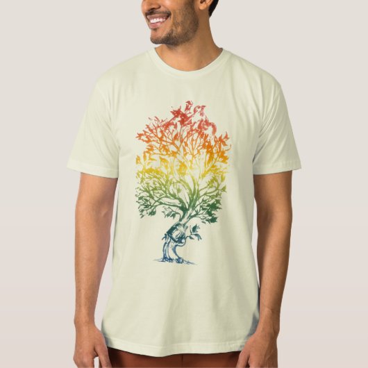 T-shirt van organisch Afbeelding van Pistolen (Voorkant)