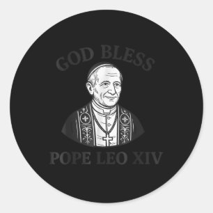 T-shirt van paus Leo XIV Zegen paus Leo XIV Ronde Sticker