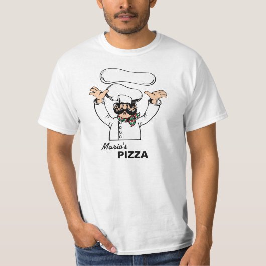  T-shirt van Pizza (Voorkant)