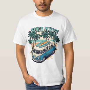 T-shirt Van Rétro Surf Beach Please