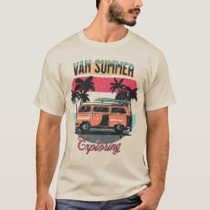 T-shirt Van Summer Exploration Plage Vacances Coucher de s