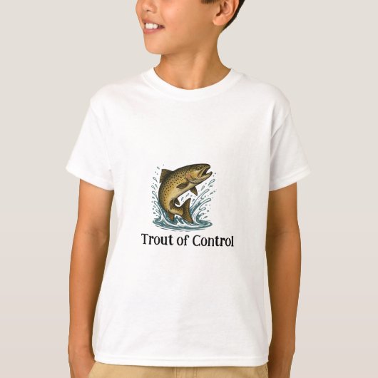 T-shirt van Trout of Control Kind (Voorkant)