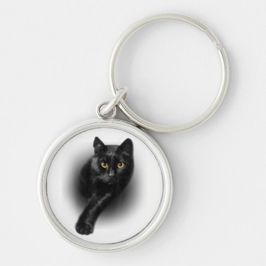 T-shirt van zwarte kattengeel T-shirt Sleutelhanger (Voorkant)