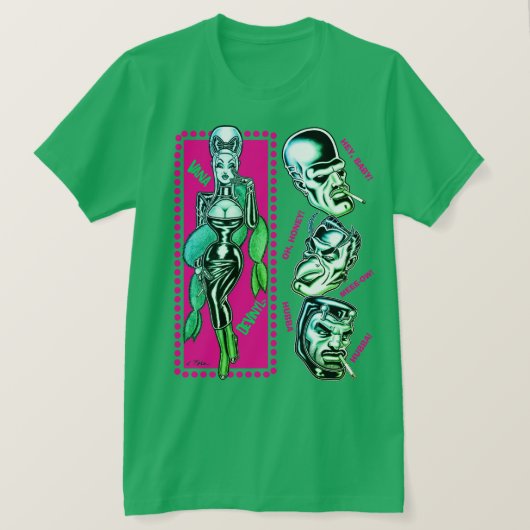 T-shirt Vana DeVinyl™/Sifflets/Green (Design devant)