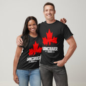 T-shirt Vancouver BC Canada Feuille d'érable drapeau canad (Unisexe)