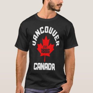 T-shirt Vancouver Est 1886 Colombie-Britannique Canada Can