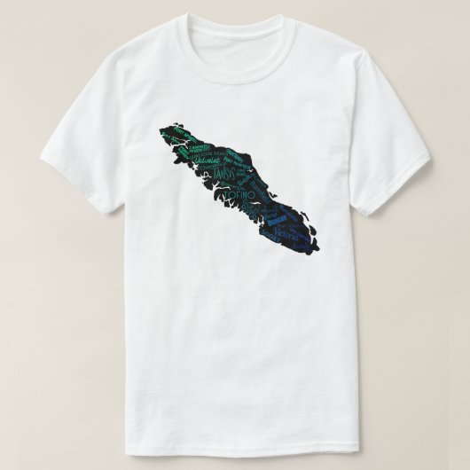 T-shirt Vancouver Island West Coast Design (Design devant)