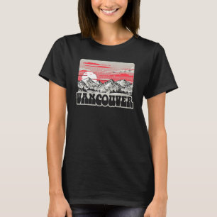 T-shirt Vancouver Montagnes Vintages des années 80 Retro G