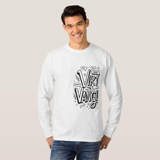 🎮 T-shirt Vanguard Long Manches Virtuel 👕 (Devant entier)