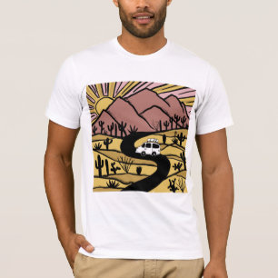 T-shirt VANLIFE Desert Cacti Mountain Explore Adventure