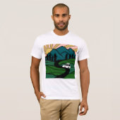 T-shirt VANLIFE Trees Forest Mountain Explorez l'aventure (Devant entier)