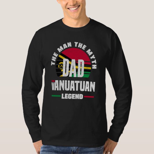 T-shirt Vanuatu Vanuatuan Vanuatu Flag Fathers Day (Devant)