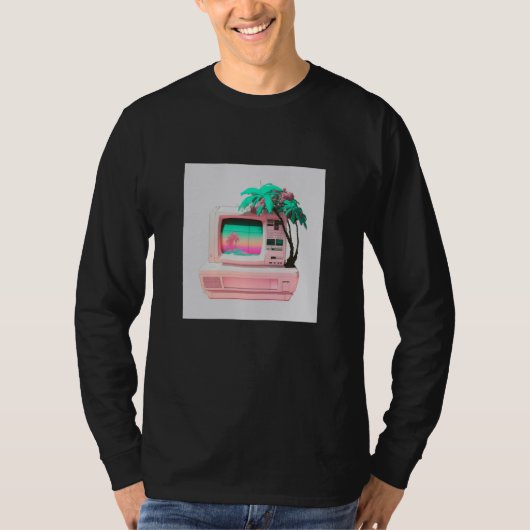 T-shirt Vaperwave Aesthetic Glitch Retrowave Synthwave  12 (Devant)
