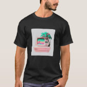 T-shirt Vaperwave Aesthetic Glitch Retrowave Synthwave  12 (Devant)