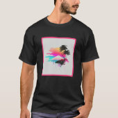 T-shirt Vaperwave Aesthetic Glitch Retrowave Synthwave 2 (Devant)