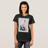 T-shirt Vaperwave Aesthétique Glitch Chat Rétrowave Synthw (Devant entier)