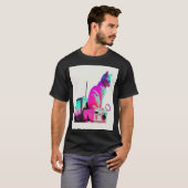 T-shirt Vaperwave Aesthétique Glitch Chat Rétrowave Synthw (Devant entier)