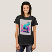 T-shirt Vaperwave Aesthétique Glitch Chat Rétrowave Synthw (Devant entier)