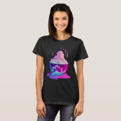 T-shirt Vaperwave Aesthétique Glitch Palm Retrowave Synthw (Devant entier)