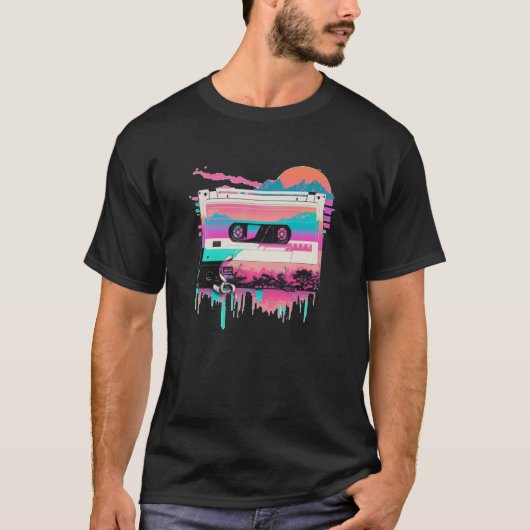 T-shirt Vaperwave - Bande de bande de ruban esthétique (Devant)