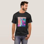 T-shirt Vaperwave Esthétique Glitch Chat Retrowave Synthwa (Devant entier)