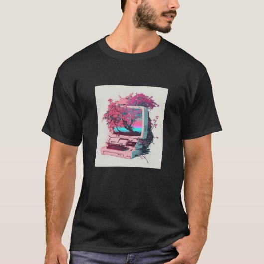 T-shirt Vaperwave Esthétique Glitch Retrowave Synthwave 3 (Devant)