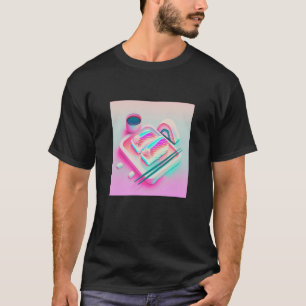 T-shirt Vaperwave Esthétique Glitch Sushi Retrowave Synthw