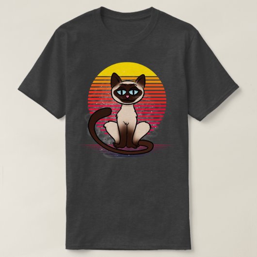 T-shirt Vapeur de chats siamois (Design devant)