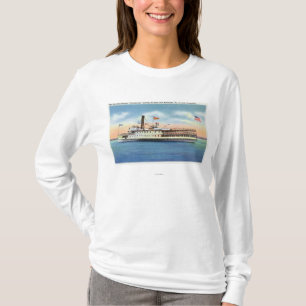 T-shirt Vapeur de Ticonderoga partant du port Burlington,