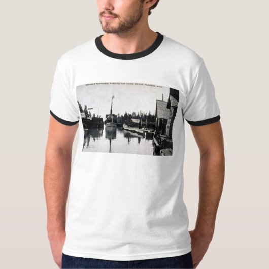 T-shirt Vapeur Topinabee, Alanson, Michigan (Devant)