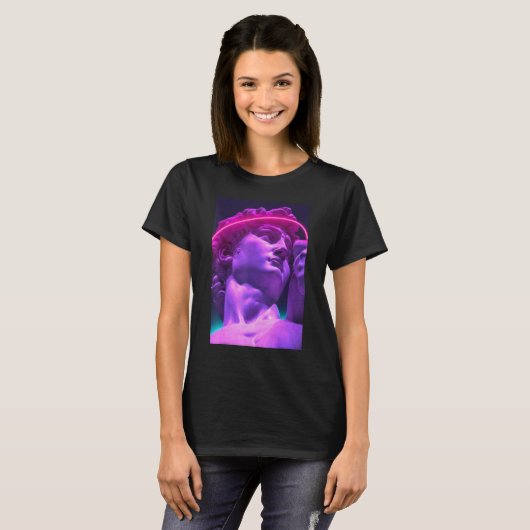 T-shirt Vaporwave Aesthetic Outrun Retro 80s Synthwave Ret (Devant entier)