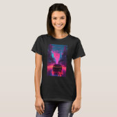 T-shirt Vaporwave Aesthetic Outrun Synthwave Retrowave (Devant entier)