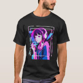 T-shirt Vaporwave Anime Girl Japonaise Indie Alt esthétiqu (Devant)