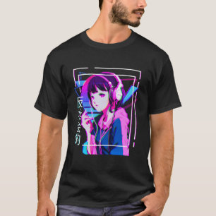 T-shirt Vaporwave Anime Girl Japonaise Indie Alt esthétiqu