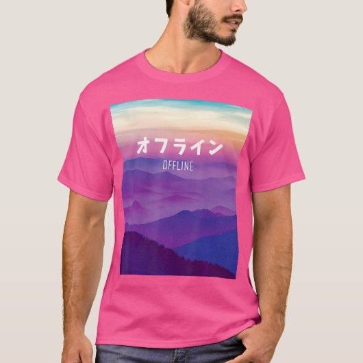 T-shirt Vaporwave Art pour Cyber Punk Hors ligne (Devant)