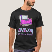 T-shirt Vaporwave Cat on Laptop Design (Devant)
