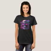 T-shirt Vaporwave crâne Rétrowave Synthwave esthétique 80s (Devant entier)